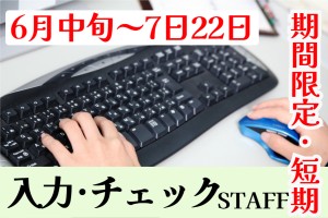 データ入力とチェック／6月中旬～7月22日迄