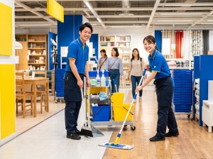 船橋市内の北欧大型家具店の施設内清掃スタッフ